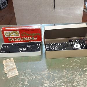 Bundle of 2 sets of Dominoes: Dragon Double Nine by Halsam & 79pc. set